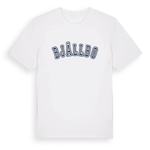 Bjällbo college t-shirt – ekologisk bomull t-shirt från Pinshirt