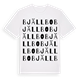 White t-shirt med Bjällbo ordlek t-shirt
