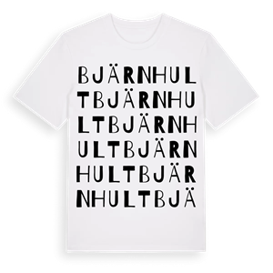 Bjärnhult ordlek t-shirt – ekologisk bomull t-shirt från Pinshirt