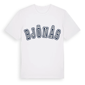 Bjönås college t-shirt – ekologisk bomull t-shirt från Pinshirt