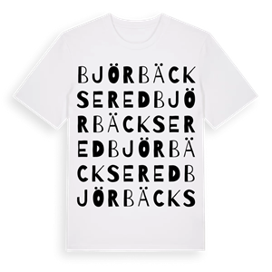 Björbäcksered ordlek t-shirt – ekologisk bomull t-shirt från Pinshirt