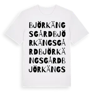 Björkängsgård ordlek t-shirt – ekologisk bomull t-shirt från Pinshirt