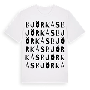 Björkås ordlek t-shirt – ekologisk bomull t-shirt från Pinshirt