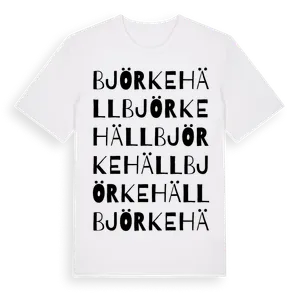 Björkehäll ordlek t-shirt – ekologisk bomull t-shirt från Pinshirt