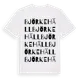 White t-shirt med Björkehäll ordlek t-shirt