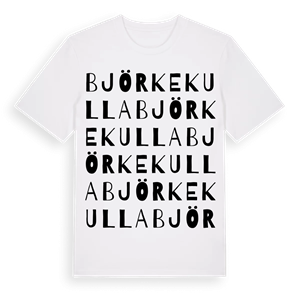 Björkekulla ordlek t-shirt – ekologisk bomull t-shirt från Pinshirt