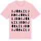 Pink Cotton t-shirt med Björkelund ordlek t-shirt