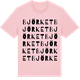 Pink Cotton t-shirt med Björket ordlek t-shirt