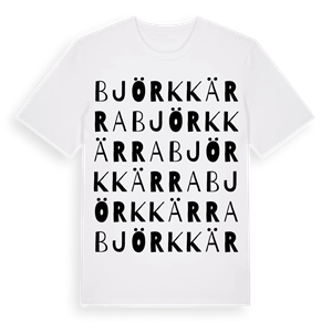 Björkkärra ordlek t-shirt – ekologisk bomull t-shirt från Pinshirt