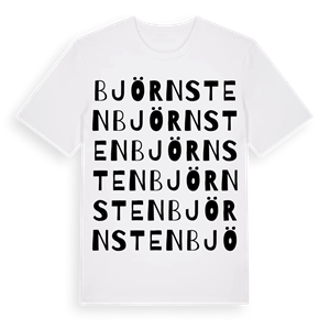 Björnsten ordlek t-shirt – ekologisk bomull t-shirt från Pinshirt