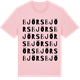 Pink Cotton t-shirt med Björs ordlek t-shirt