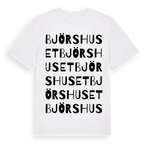 Björshuset ordlek t-shirt – ekologisk bomull t-shirt från Pinshirt