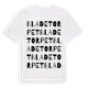 White t-shirt med Bladetorpet ordlek t-shirt