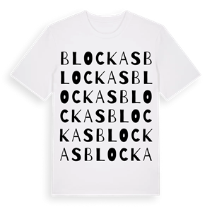 Blockas ordlek t-shirt – ekologisk bomull t-shirt från Pinshirt