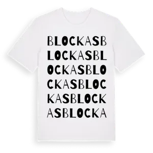 Blockas ordlek t-shirt – ekologisk bomull t-shirt från Pinshirt