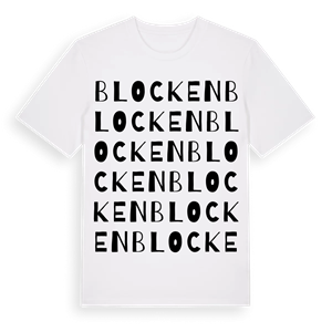 Blocken ordlek t-shirt – ekologisk bomull t-shirt från Pinshirt