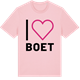 Pink Cotton t-shirt med Jag älskar Boet t-shirt stort tryck