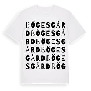 Bögesgård ordlek t-shirt – ekologisk bomull t-shirt från Pinshirt
