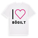 White t-shirt med Jag älskar Bögilt t-shirt stort tryck