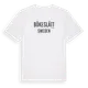 White t-shirt med Bökeslätt i Sverige t-shirt