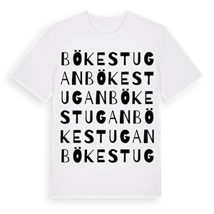 Bökestugan ordlek t-shirt – ekologisk bomull t-shirt från Pinshirt