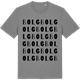 Mid Heather Gray t-shirt med Bolg ordlek t-shirt