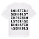 White t-shirt med Bolsteråsen ordlek t-shirt