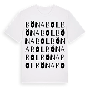 Bönabol ordlek t-shirt – ekologisk bomull t-shirt från Pinshirt