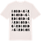 Vintage White t-shirt med Bondagård ordlek t-shirt