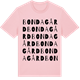 Pink Cotton t-shirt med Bondagård ordlek t-shirt