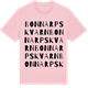 Pink Cotton t-shirt med Bonnarpskvarn ordlek t-shirt