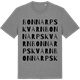 Mid Heather Gray t-shirt med Bonnarpskvarn ordlek t-shirt