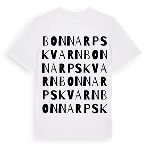 Bonnarpskvarn ordlek t-shirt – ekologisk bomull t-shirt från Pinshirt