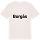 Vintage White t-shirt med Borgås fetstil t-shirt