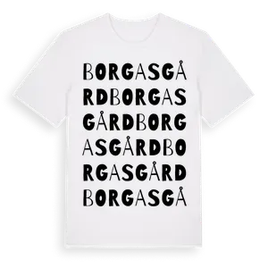 Borgasgård ordlek t-shirt – ekologisk bomull t-shirt från Pinshirt