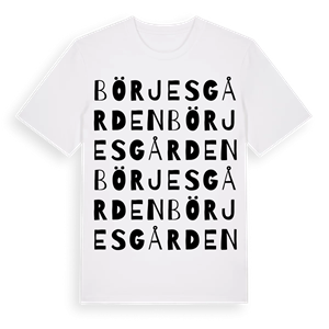 Börjesgården ordlek t-shirt – ekologisk bomull t-shirt från Pinshirt