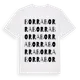 White t-shirt med Borra ordlek t-shirt