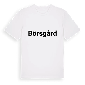 Börsgård fetstil t-shirt – ekologisk bomull t-shirt från Pinshirt