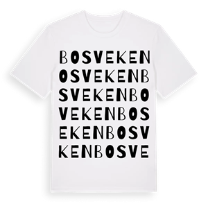 Bosveken ordlek t-shirt – ekologisk bomull t-shirt från Pinshirt