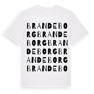 Brandeborg ordlek t-shirt – ekologisk bomull t-shirt från Pinshirt