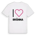 Jag älskar Bränna t-shirt stort tryck
