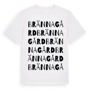 Brännagård ordlek t-shirt – ekologisk bomull t-shirt från Pinshirt