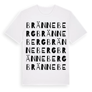 Bränneberg ordlek t-shirt – ekologisk bomull t-shirt från Pinshirt