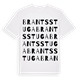 White t-shirt med Brants stuga ordlek t-shirt
