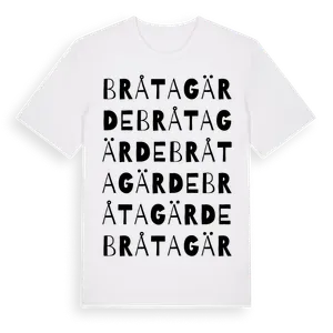 Bråtagärde ordlek t-shirt – ekologisk bomull t-shirt från Pinshirt