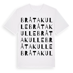Bråtakulle ordlek t-shirt – ekologisk bomull t-shirt från Pinshirt
