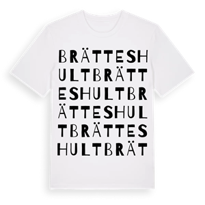Brätteshult ordlek t-shirt – ekologisk bomull t-shirt från Pinshirt
