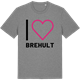 Mid Heather Gray t-shirt med Jag älskar Brehult t-shirt stort tryck