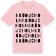 Pink Cotton t-shirt med Brödjeholm ordlek t-shirt
