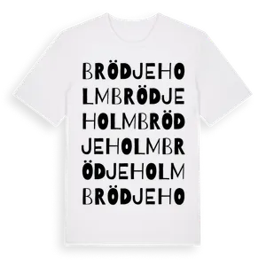 Brödjeholm ordlek t-shirt – ekologisk bomull t-shirt från Pinshirt